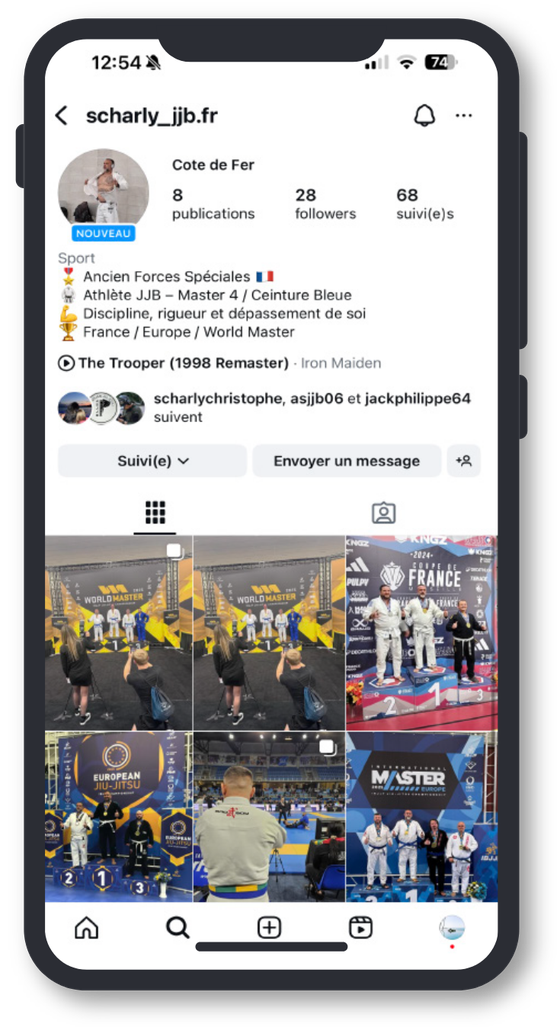 Aperçu du profil Instagram @scharly_jjb.fr